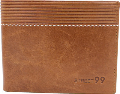 

street 99 Men Tan Genuine Leather Wallet(5 Card Slots)
