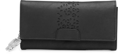 

Butterflies Women Formal Black Artificial Leather Wallet(5 Card Slots)