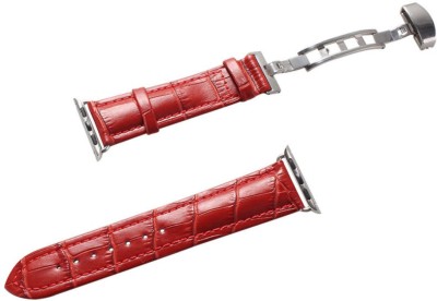 LENTION 424873 0.8 mm LEATHER Watch Strap(Red)   Watches  (Lention)