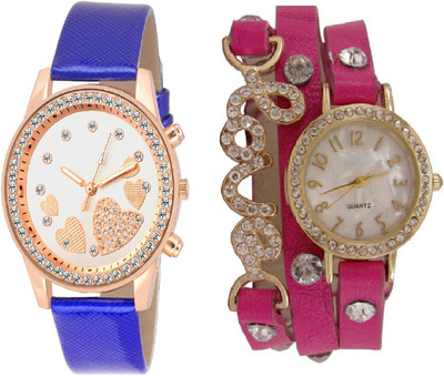 View COSMIC BEAUTIFUL LOVE BRACELET WITH QUEEN OF HEARTSSOOMS SL-0068 SUPER BEAUTIFUL LADIES DIAMOND STUDDED PARTY WEAR Watch  - For Women Wrist Watches Price Online(COSMIC)