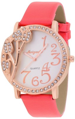 NUBELA Diamond Studded Dial with Flower Plant Style Watch  - For Women   Watches  (NUBELA)