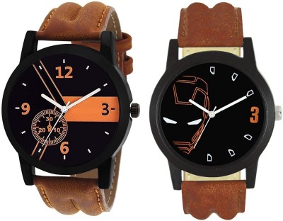stallion7 Analogue leather strap pack of 2 wrist Ironmen Watch  - For Boys   Watches  (stallion7)