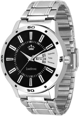 LimeStone LS2646 Free Size Day and Date Functioning Watch  - For Men   Watches  (LimeStone)