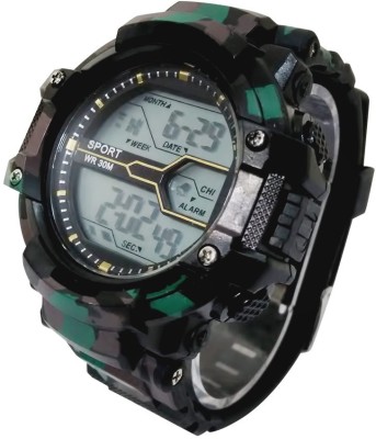 AVISER Army Green Digital WR 30M Watch  - For Boys   Watches  (Aviser)