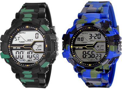 

DP COLLECTION DpColl-1012-1014 Army Pattern Chronograph Series Watch - For Men
