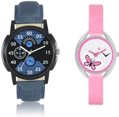 FASHION POOL LOREM MEN'S MOST STUNNING FULL BLUE ROUND DIAL WITH BLACK GRAPHICS WITH A COUPLE COMBO OF MOST GORGEOUS PINK OVAL DIAL PINK WHITE GRAPHICS WATCH PROFESSIONAL & CASUAL WEAR WATCH FOR MEN & WOMEN FOR FESTIVAL SPECIAL Watch  - For Boys & Girls   Watches  (FASHION POOL)