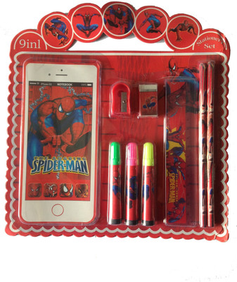 

Funcart Spiderman Iphone Shape 9 in 1 Stationery Set