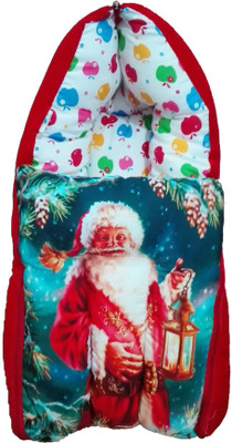 

Dolphin52 velvet santa claus sleeping bed new born and infants(Fabric, Multicolor)