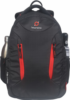 

Murano Light Weight Claasic Nylon 29 L Laptop Backpack(Black), White