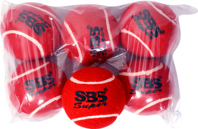 

sbs super WOOLEN CRICKET TENNIS BALL ( heavy, maroon color , pack of 6 balls ) Tennis Ball(Pack of 6, Maroon)