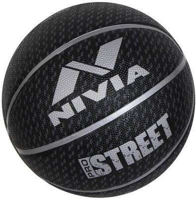 NIVIA Pro Street Basketball - Size: 7  (Pack of 1, Silver, Black)
