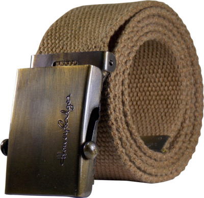 

Honey Badger Men & Women Casual Beige Canvas Belt