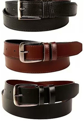 

Besto Men Brown, Black Synthetic Reversible Belt
