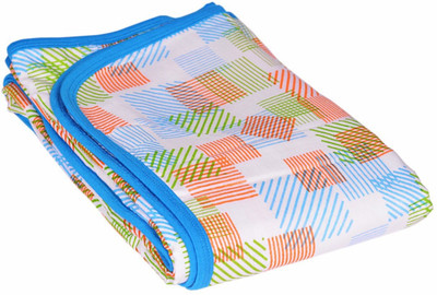 

Wonder Wee Printed  Blanket(Cotton, Blue Square lines