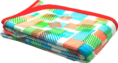 

Wonder Wee Printed  Blanket(Cotton, Orange Square Lines