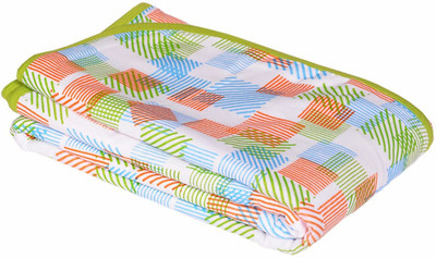 

Wonder Wee Printed  Blanket(Cotton, Green Square lines