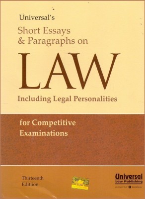 Universal's Short Essays & Paragraphs on Law (Including Legal Personalities) for Competitive Examinations by Manish Arora(English, Paperback, Manish Arora)