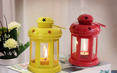 

Collectible India Collectible India Set Of 2 Metal Tealight Holder Hanging Lantern With Candle | Lamp Decoration | (Red & Yellow) Iron Candle Holder Set(Red, Yellow, Pack of 2)