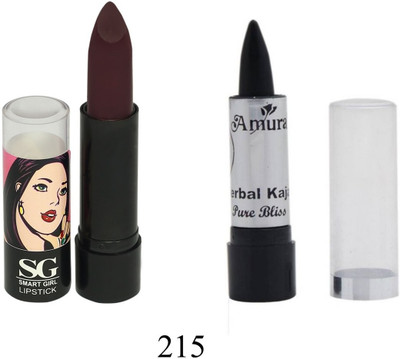

Amura Smart Girl LipStick and Herbal Kajal Dry Pure Bliss Combo(Set of 2)