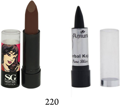 

Amura Smart Girl LipStick and Herbal Kajal Dry Pure Bliss Combo(Set of 2)
