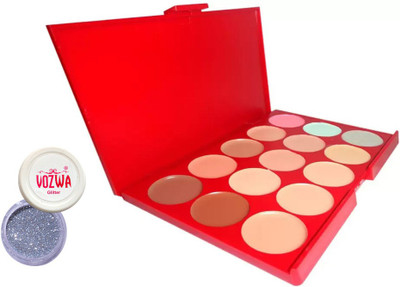 

Vozwa Silver Glitter Powder and Concealer(Set of 2)