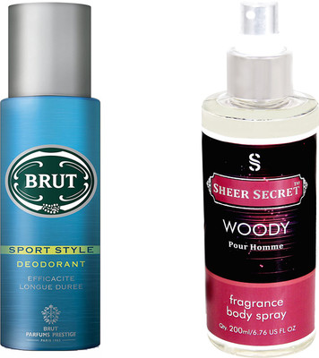 

Brut SPORTS with SHEER SECRET WOODY MEN(Set of 2)