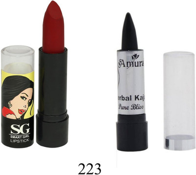 

Amura Smart Girl LipStick and Herbal Kajal Dry Pure Bliss Combo(Set of 2)