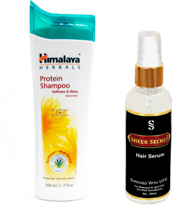 Himalaya SOFTNESS AND SHINE SHAMPOO 200ML::SHEER SECRET SERUM 100ML(Set of 2)