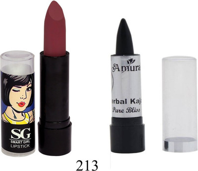 

Amura Smart Girl LipStick and Herbal Kajal Dry Pure Bliss Combo(Set of 2)