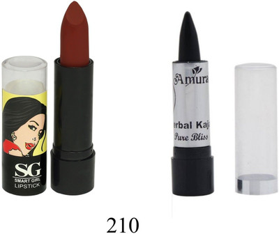

Amura Smart Girl LipStick and Herbal Kajal Dry Pure Bliss Combo(Set of 2)