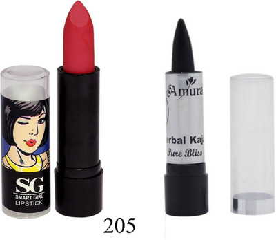 

Amura Smart Girl LipStick and Herbal Kajal Dry Pure Bliss Combo(Set of 2)