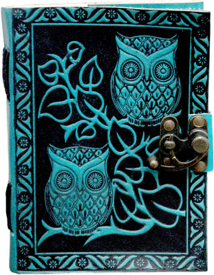 

Pranjals House A5 Notebook(leather diary, blue & Black)