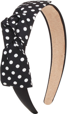 

Fayon Fashion Statement Black Polka Dot Bow Hair Band(Black)