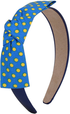 

Fayon Contemporary Statement Sky Polka Dot Bow Hair Band(Blue)