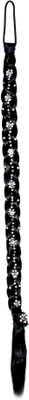 Daiku Long Designer Shinny Black Beaded Party Braid Extension for Girls / Women Hair Extension