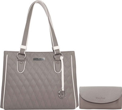 

Flying Berry Hand-held Bag(Grey, White)