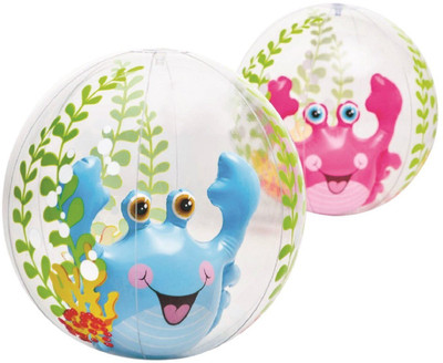 

Intex ® Original Inflatable Aquarium Beach Ball (Pack Of 2) Inflatable Pool Accessory(Blue, Pink, Green)