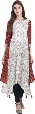 Nayo Women Printed A-line Kurta(White)