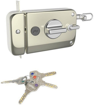 

Godrej TWINBOLT ULTRA XL SATIN NICKEL (INSIDE OPENING) Lock(Silver)