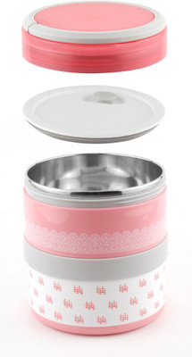 

Golden Kris EHP-231 2 Containers Lunch Box(750 ml), Pink