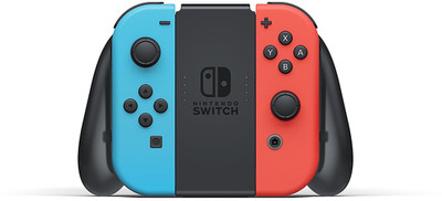 

Nintendo Switch with Neon Blue and Neon Red Joy-Con Motion Controller(Black, For Wii)