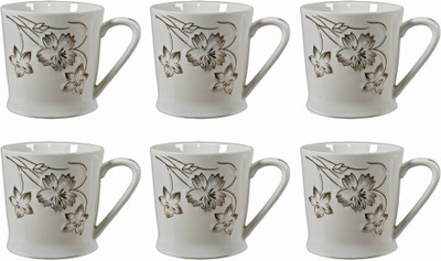 

La Platina Lp-CoffeeMugSetDaxing Porcelain Mug(150 ml, Pack of 6), White