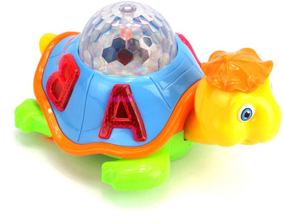

Akshat Musical Bump & Go Happy Turtle with 3D Disco Light toy for kids(Multicolor)