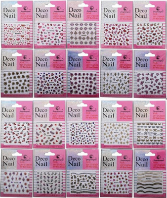 

Royalkart Fengshangmei 20 Sheets 3 D Nail Stickers (Multicolour)(multicolour)