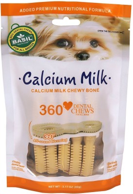 

BASIL Basil 360 Calcium Milk Chew Bone Milk Dog Chew(90 g, Pack of 1)