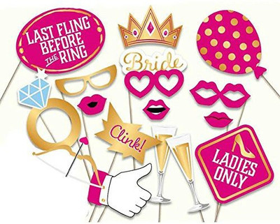 

PARTY PROPZ PHOHOTOBOOTH PACK OF 20 PCS/BACHELORETTE PARTY Photo Booth Board(Bachelorette)