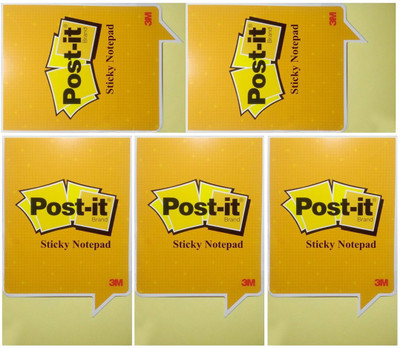 

post-it Sticky 100 Sheets Regular, 1 Colors(Set Of 5, Yellow)