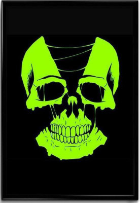 

Designs Wall Poster Neon Psy Skull Print Poster on LARGE PRINT 36X24 INCHES Photographic Paper(36 inch X 24 inch, Rolled)