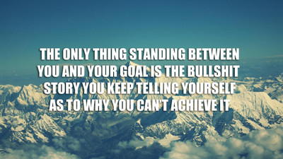 

The Only Thing Between You And Your Goal Motivational Print Poster on LARGE PRINT 36X24 INCHES Photographic Paper(36 inch X 24 inch, Rolled)