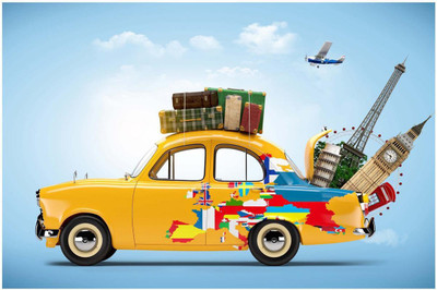 

Travel Around The World Paper Print Print Poster on LARGE PRINT 36X24 INCHES Photographic Paper(36 inch X 24 inch, Rolled)